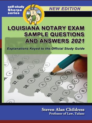 cover image of Louisiana Notary Exam Sample Questions and Answers 2021